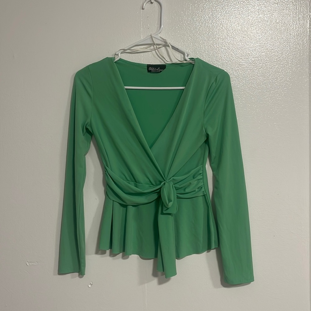 Y2K Inspired Odds n Evens Green Blouse